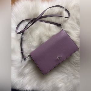 Coach wallet on chain in amethyst